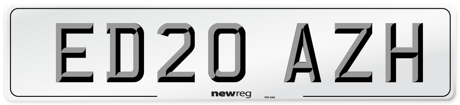ED20 AZH Number Plate from New Reg